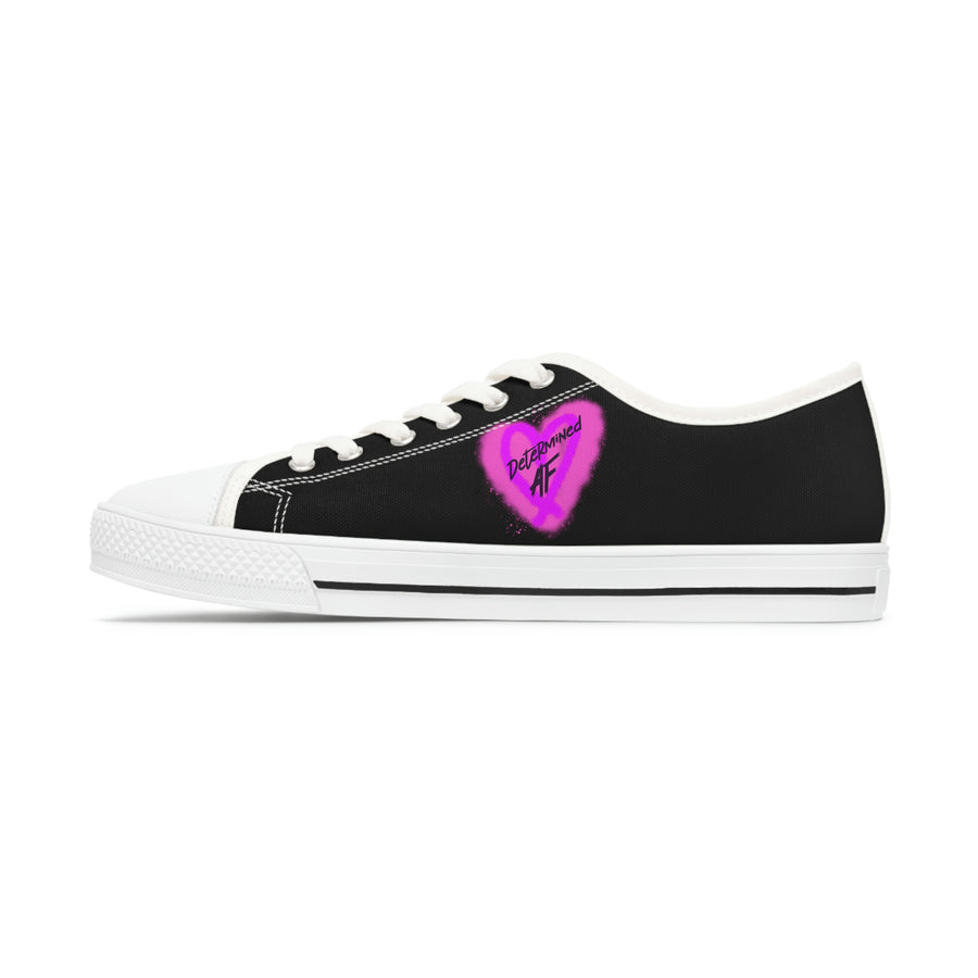 Women's Low Top Canvas Sneakers - Determined AF