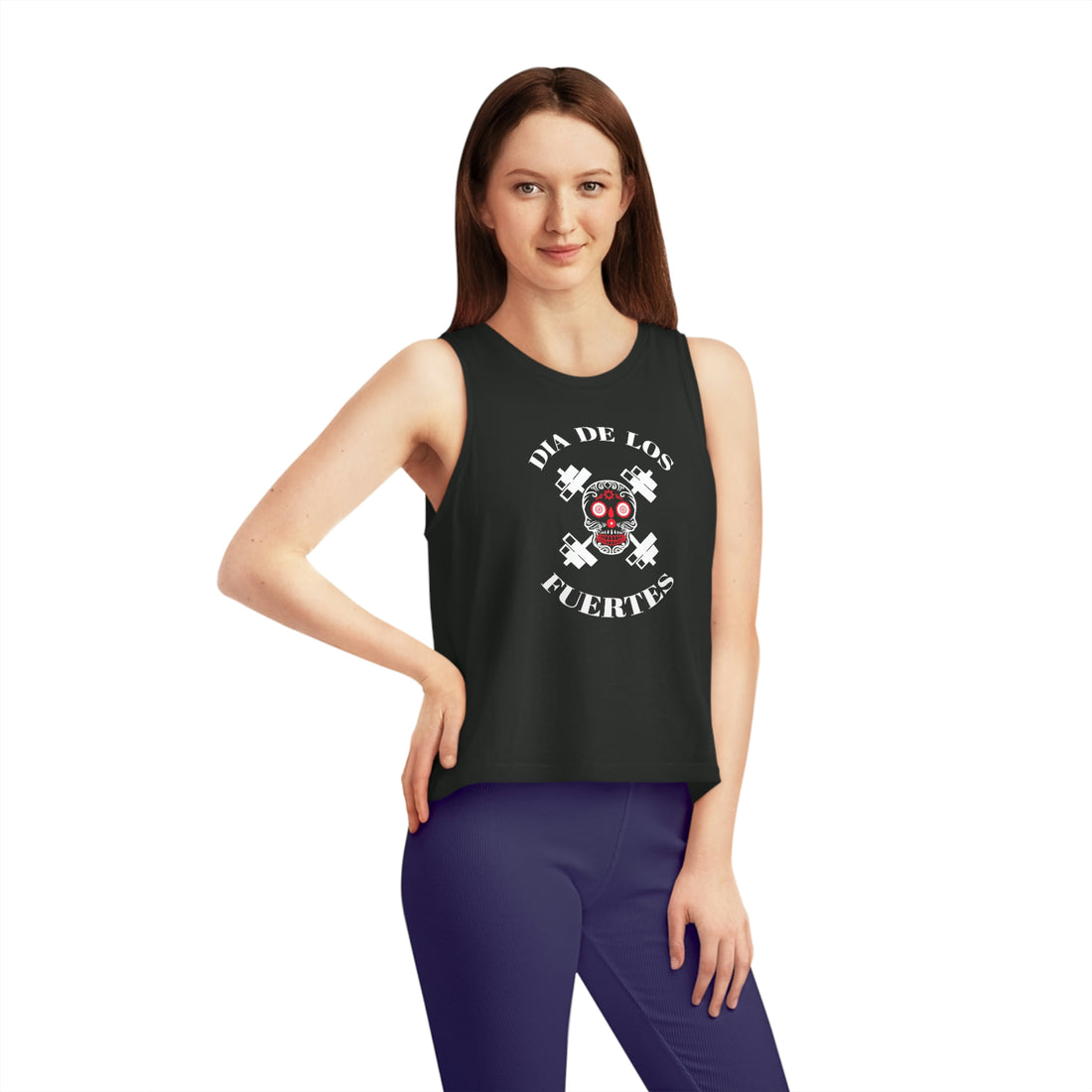 Women's Dancer Cropped Tank Top - Dia De Los Fuertes