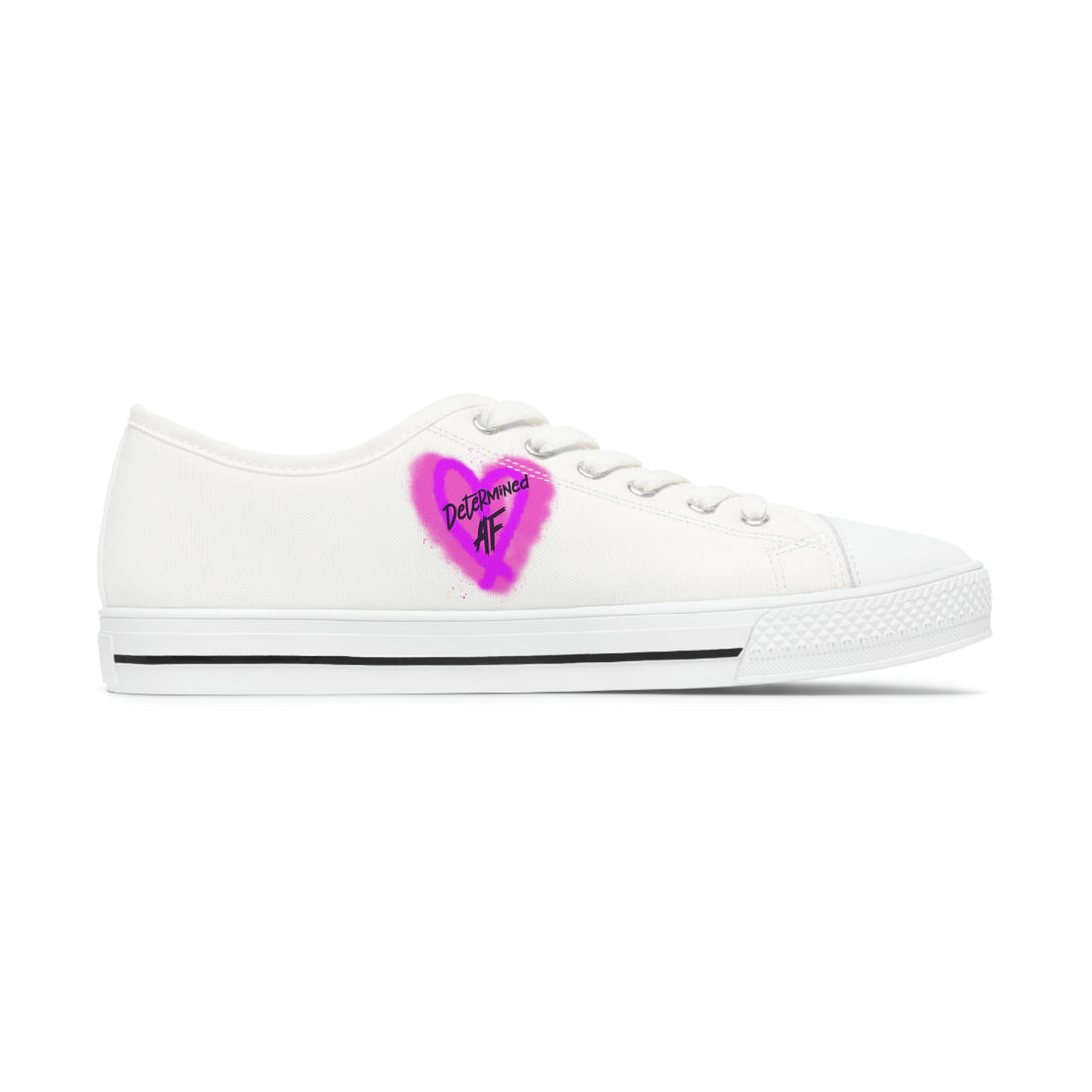 Women's Low Top Canvass Sneakers - Determined AF