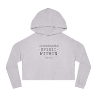 Women’s Crop Hooded Sweatshirt - Unbreakable Spirit