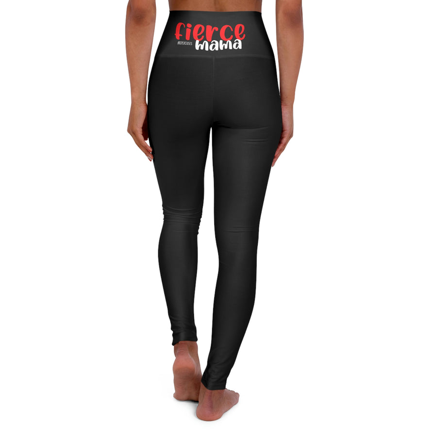 High Waisted Yoga Leggings - Fierce Mama