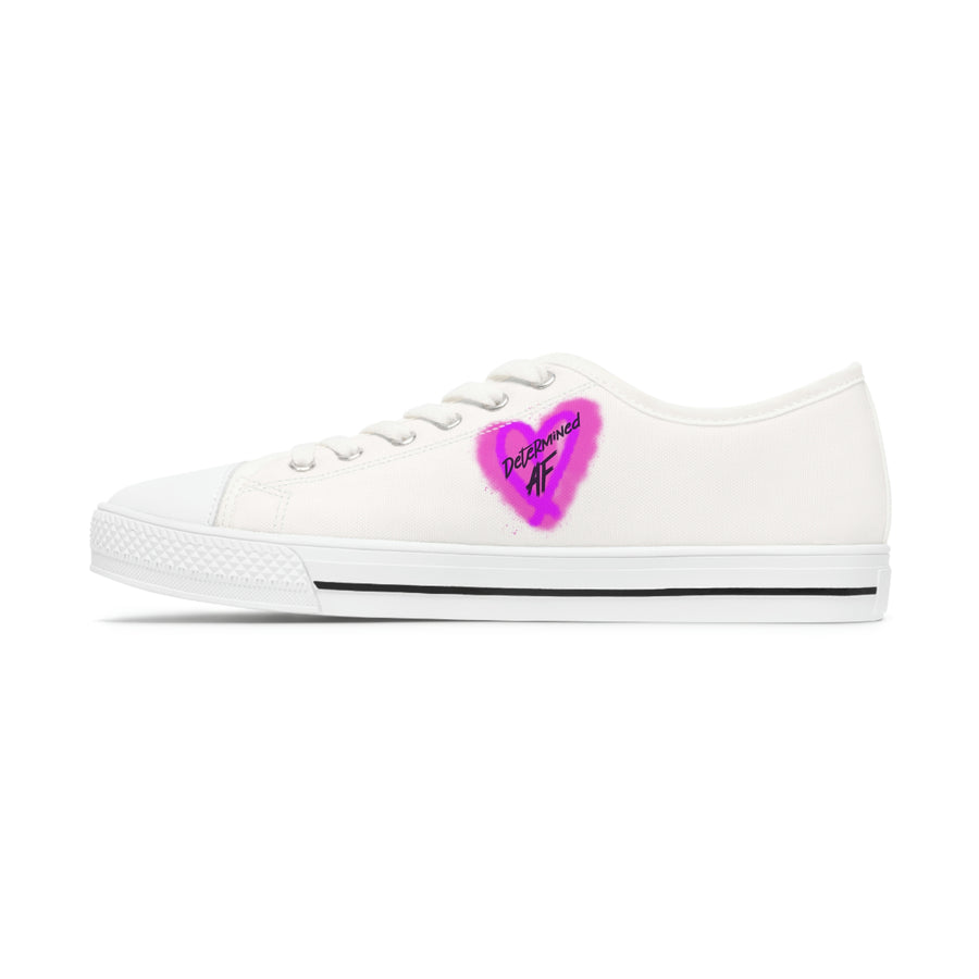 Women's Low Top Canvass Sneakers - Determined AF