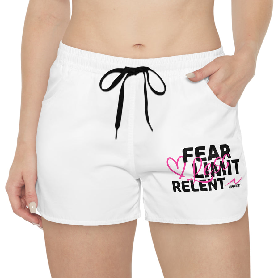 Women's Casual Shorts - Fear-Limit-Relent_LESS