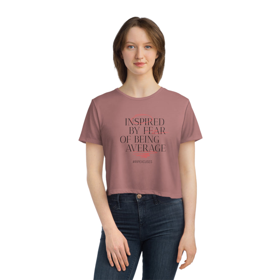 Women's Flowy Cropped Tee - Inspired by Fear of Average