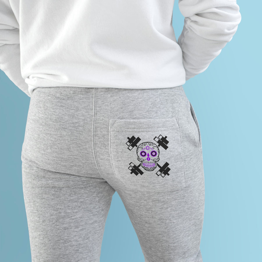 Premium Fleece Joggers - Purple Skull