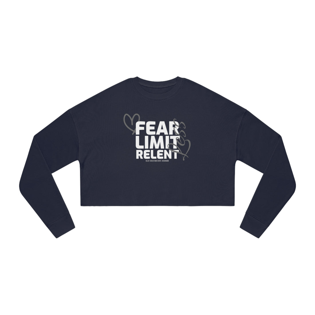 Women's Crop Long-sleeve - Fear-Limit-Relent_LESS