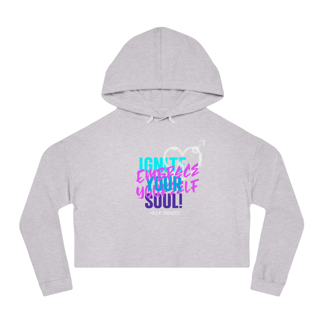 Women’s Crop Hooded Sweatshirt - Ignite Your Soul