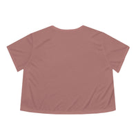 Women's Flowy Cropped Tee - Earned Not Given in pink