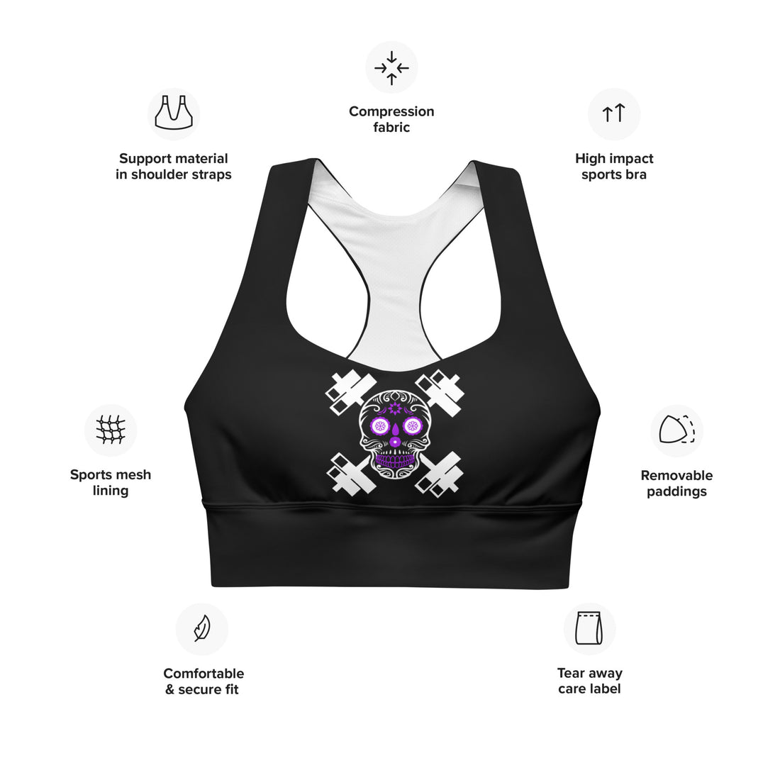 Longline Sports Bra - #RIP Excuses