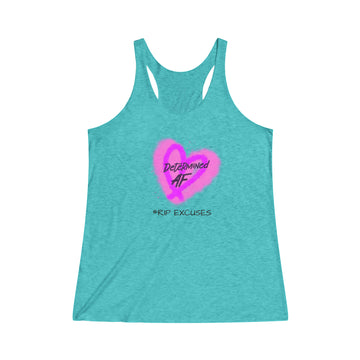 Women's Tri-Blend Racerback Tank - Determined AF