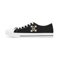 Women's Low Top Sneakers - Orange Sugar Skull