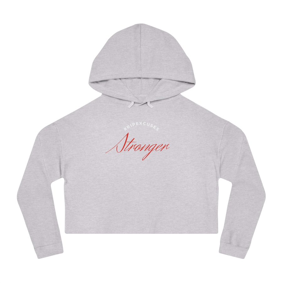 Women’s Cropped Hooded Sweatshirt _ stronger