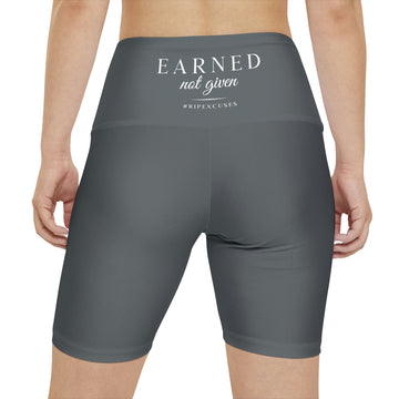 Women's Workout Shorts - Earned Not Given