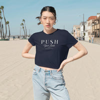 Women's Flowy Cropped Tee - Push Your Limits