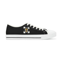 Women's Low Top Sneakers - Orange Sugar Skull