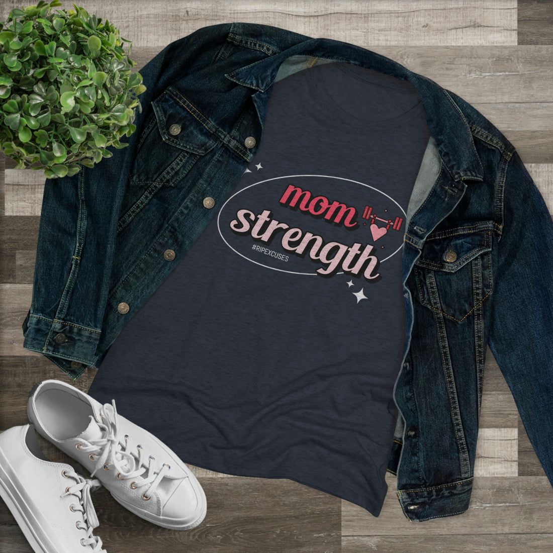 Women's Triblend Tee - Mom Strength