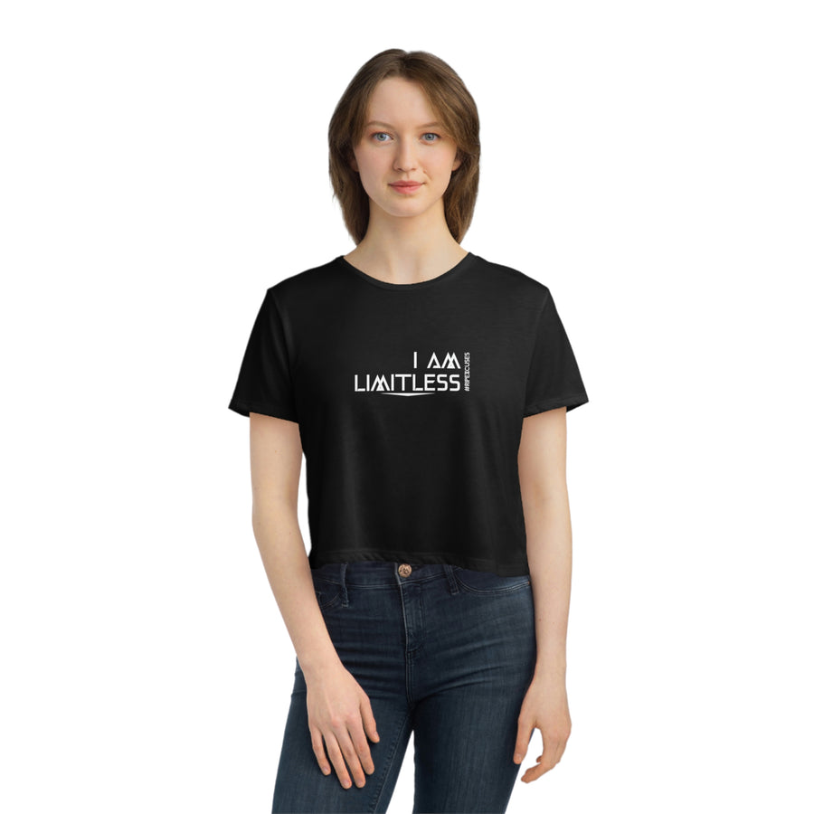 Women's Flowy Cropped Tee - I am Limitless