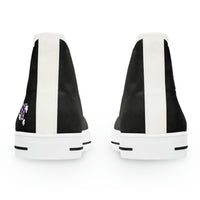 Women's High Top Canvass Sneakers Black & Purple "Slay"