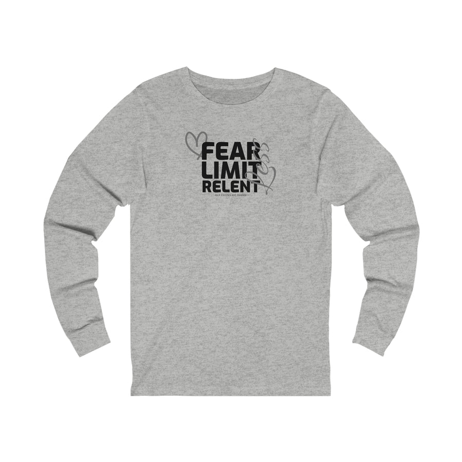 Unisex Jersey Long Sleeve Tee - Fear-Limit-Relent_LESS