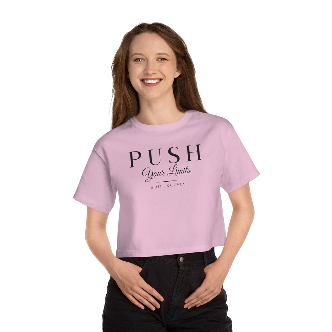 Champion Women's Crop Tee - Push Your Limits