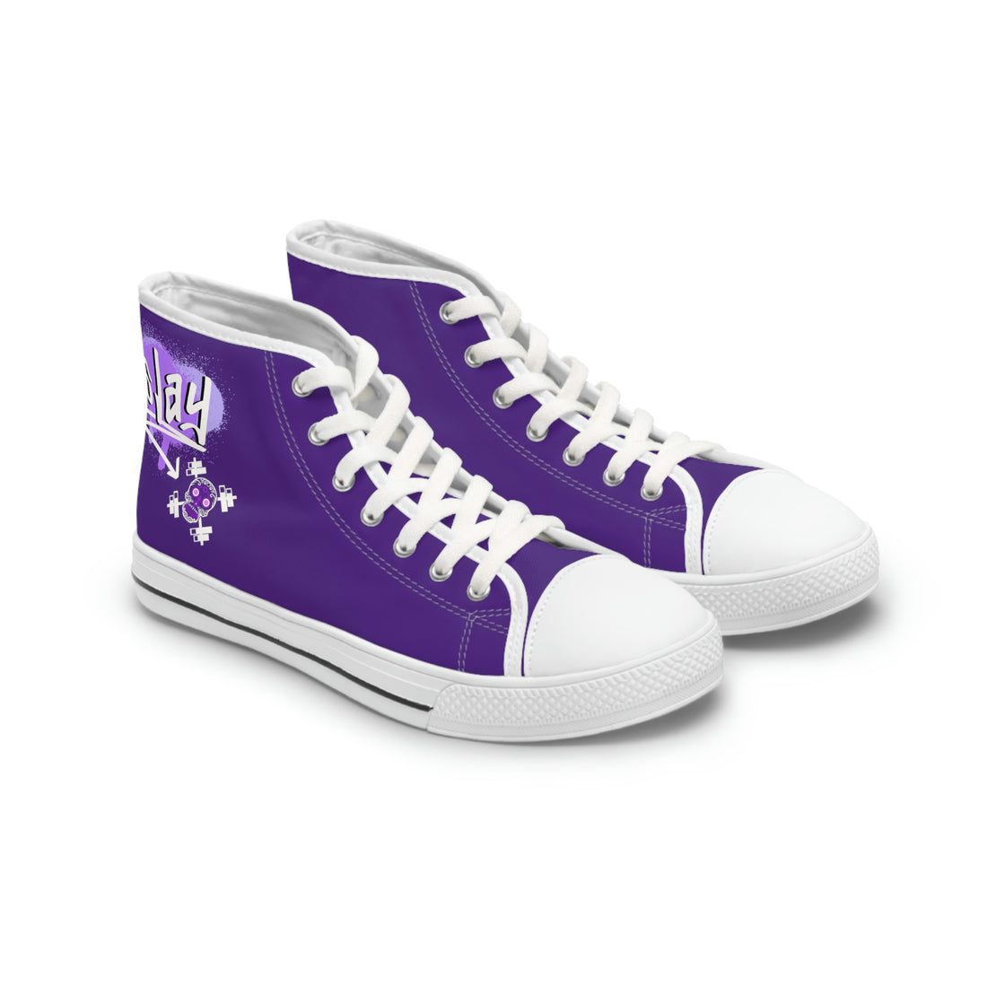 Women's High Top Canvass Sneakers "Purple Slay"