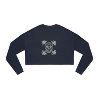 Women's Cropped Sweatshirt - Sugar Skull