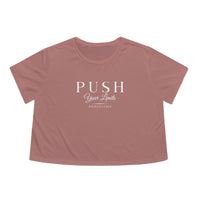 Women's Flowy Cropped Tee - Push Your Limits