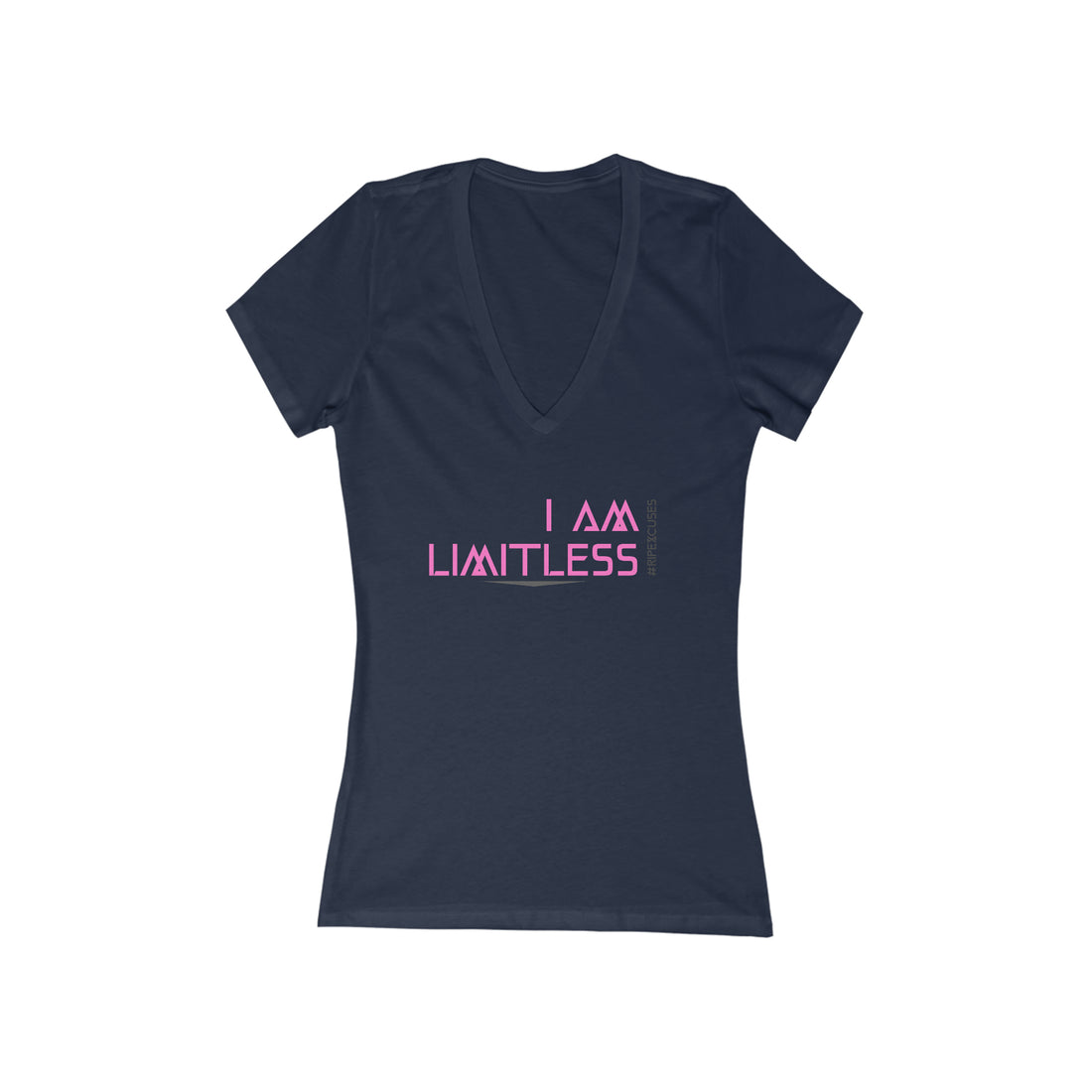 Women's Deep V-Neck Tee - I am Limitless