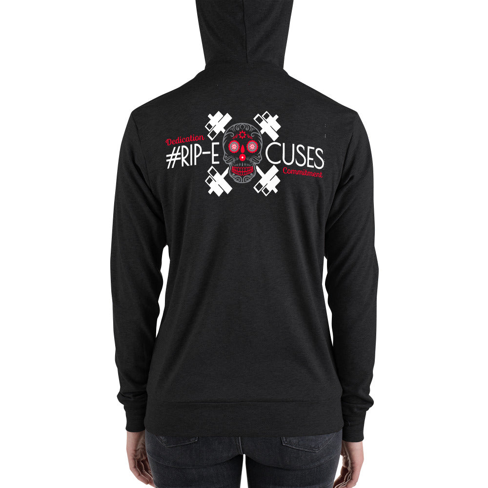 Unisex Zip Hoodie - #RIP Excuses