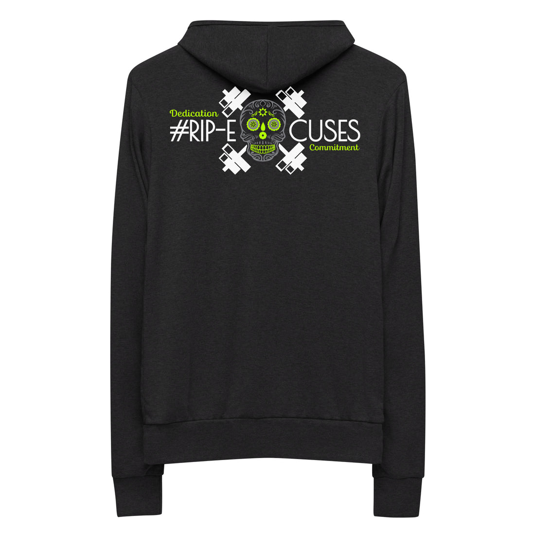 Unisex zip hoodie - #RIP Excuses