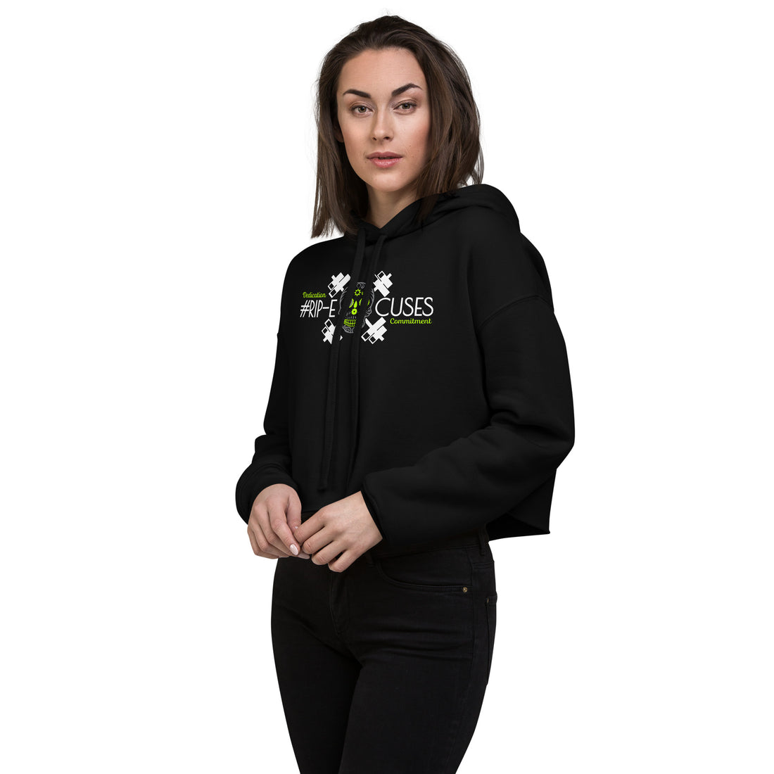 Women's Crop Hoodie - #RIP Excuses